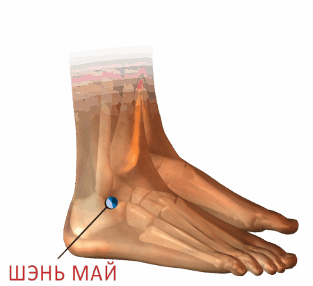 изображение расположения точки шэнь май