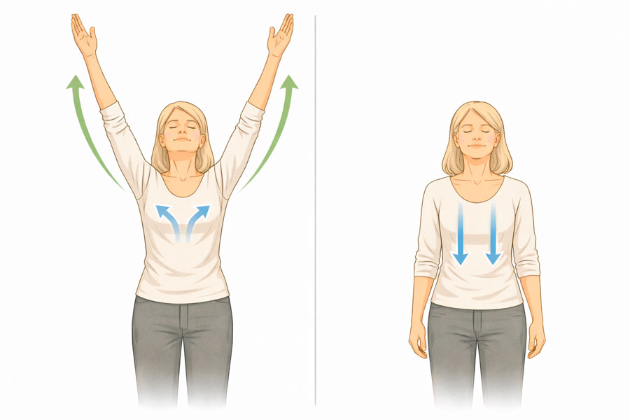 картинка дыхательных упражнения для расслабления позвоночника